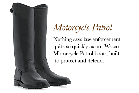 Custom Motorcycle Patrol Boots - Baker's Boots and Clothing