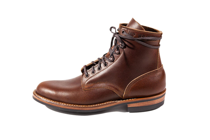 MP-Sherman Plain Toe (Dainite Sole) - Waxed Flesh - Baker's Boots and Clothing